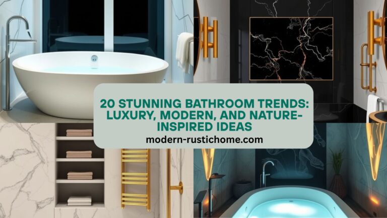 20 Stunning Bathroom Trends: Luxury, Modern, and Nature-Inspired Ideas