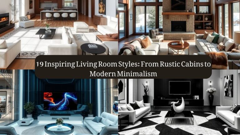 19 Inspiring Living Room Styles: From Rustic Cabins to Modern Minimalism