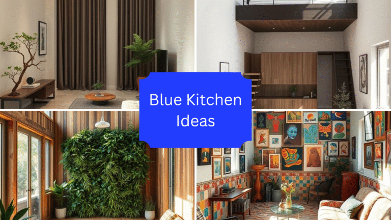 Blue Kitchen Ideas with Parisian & Retro Styles