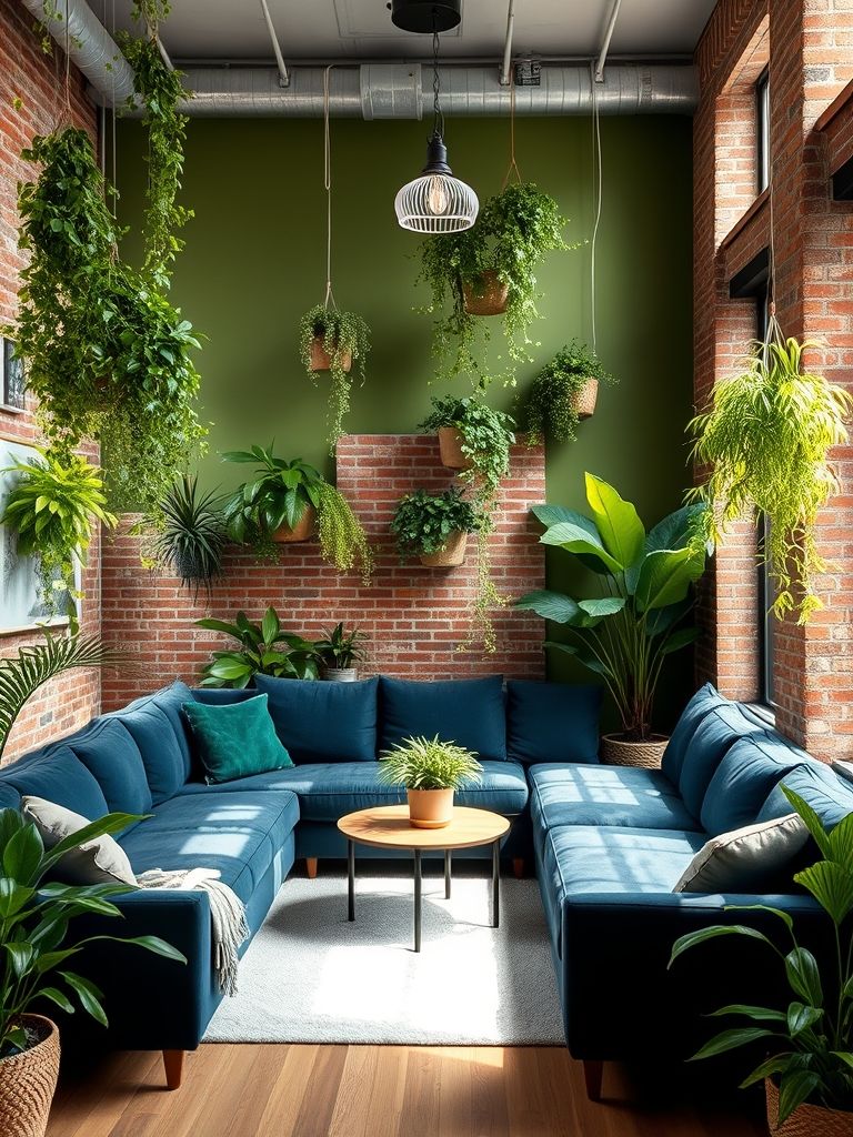 Green and Blue Living Room