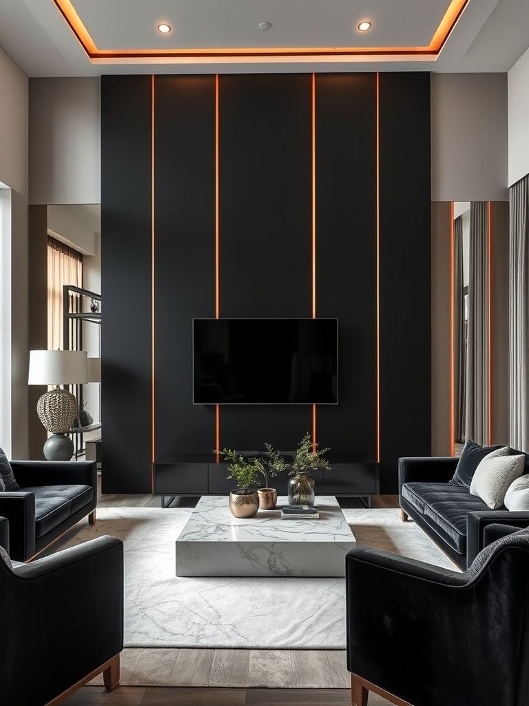 Accent Wall in Living Room Ideas