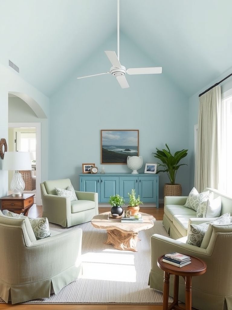 Green and Blue Living Room