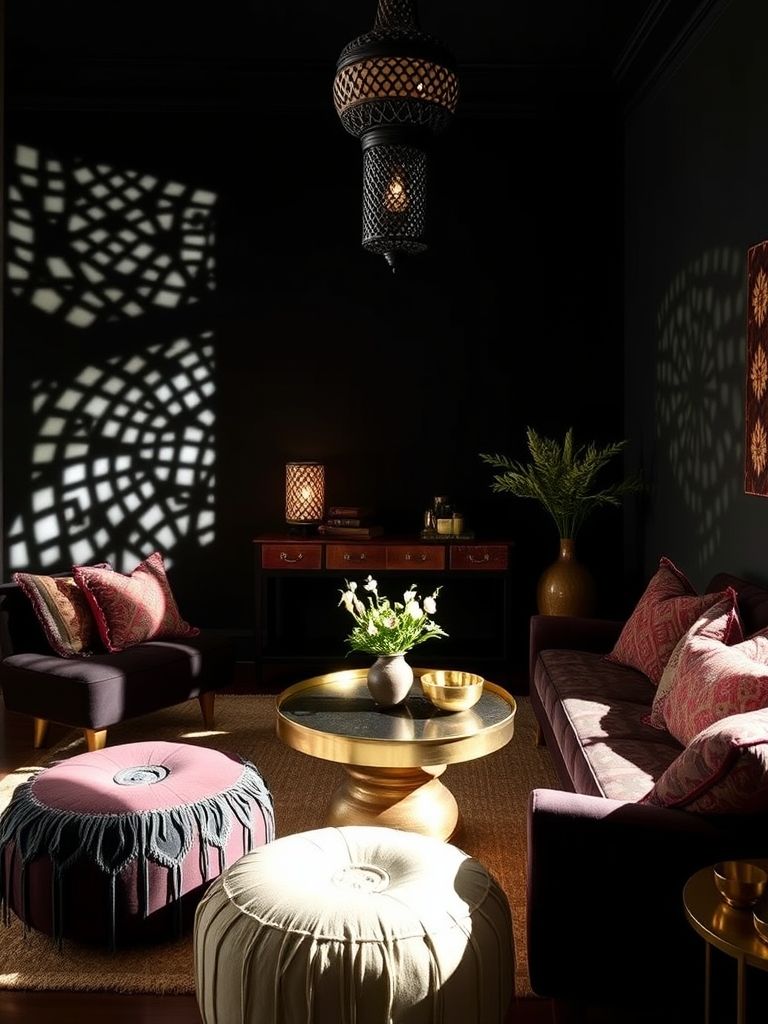 Dark Boho Living Room