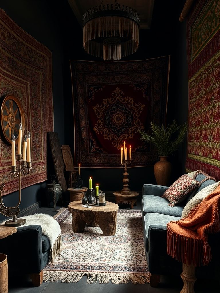 Dark Boho Living Room